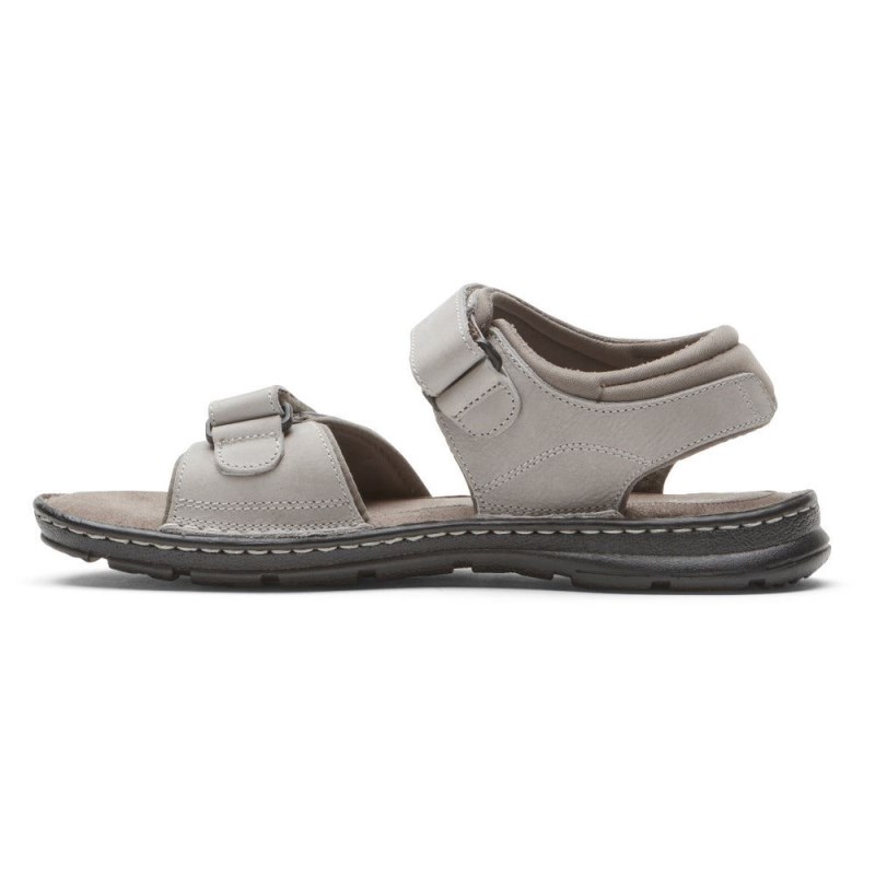 Men Rockport Darwyn Quarter-Strap Sandals Grey USA | LG8-77377