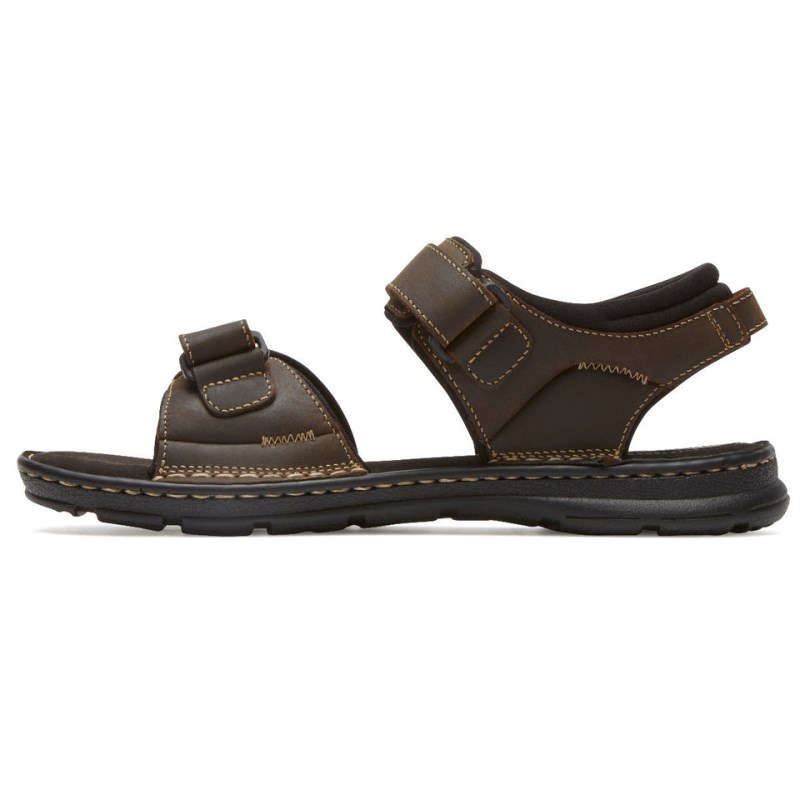 Men Rockport Darwyn Quarter-Strap Sandals Brown USA | WR8-92169