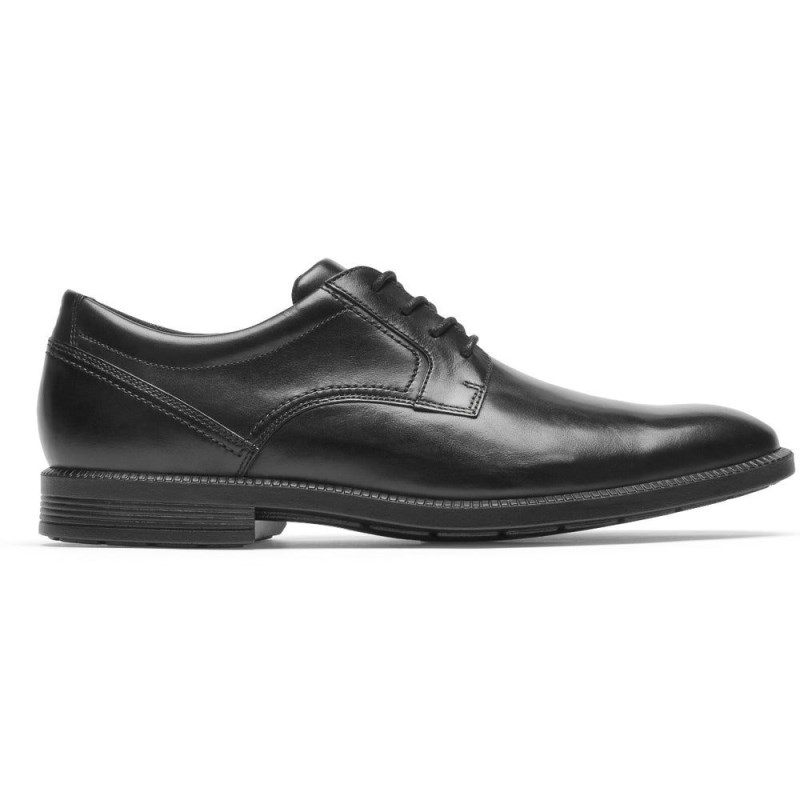 Men Rockport DresSports Office Plain Toe Oxford Shoes Black USA | OY1-46574