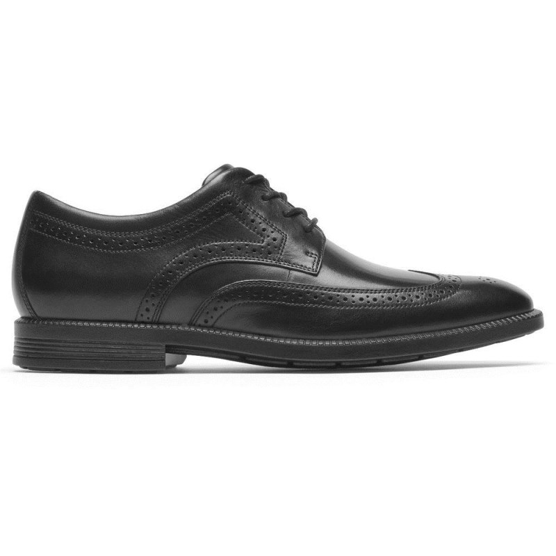 Men Rockport DresSports Plus Wingtip Oxford Shoes Black USA | JV7-14241