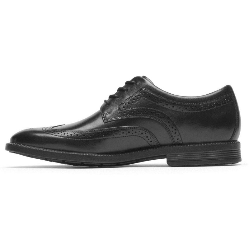 Men Rockport DresSports Plus Wingtip Oxford Shoes Black USA | JV7-14241