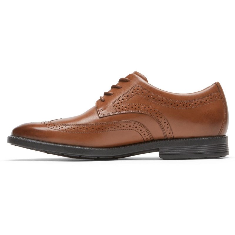 Men Rockport DresSports Plus Wingtip Oxford Shoes Brown USA | DH2-78607