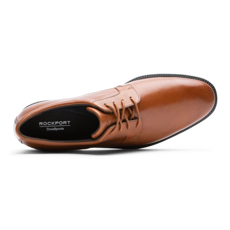 Men Rockport DresSports Premium Waterproof Oxford Shoes Brown USA | BD8-98679