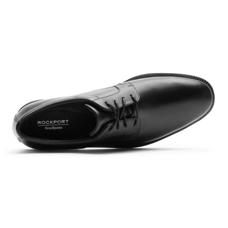 Men Rockport DresSports Premium Waterproof Oxford Shoes Black USA | JW9-90079