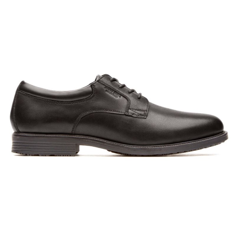 Men Rockport Essential Details Waterproof Plain Toe Oxford Shoes Black USA | JK4-77227