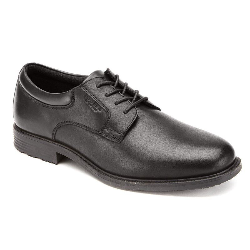 Men Rockport Essential Details Waterproof Plain Toe Oxford Shoes Black USA | JK4-77227