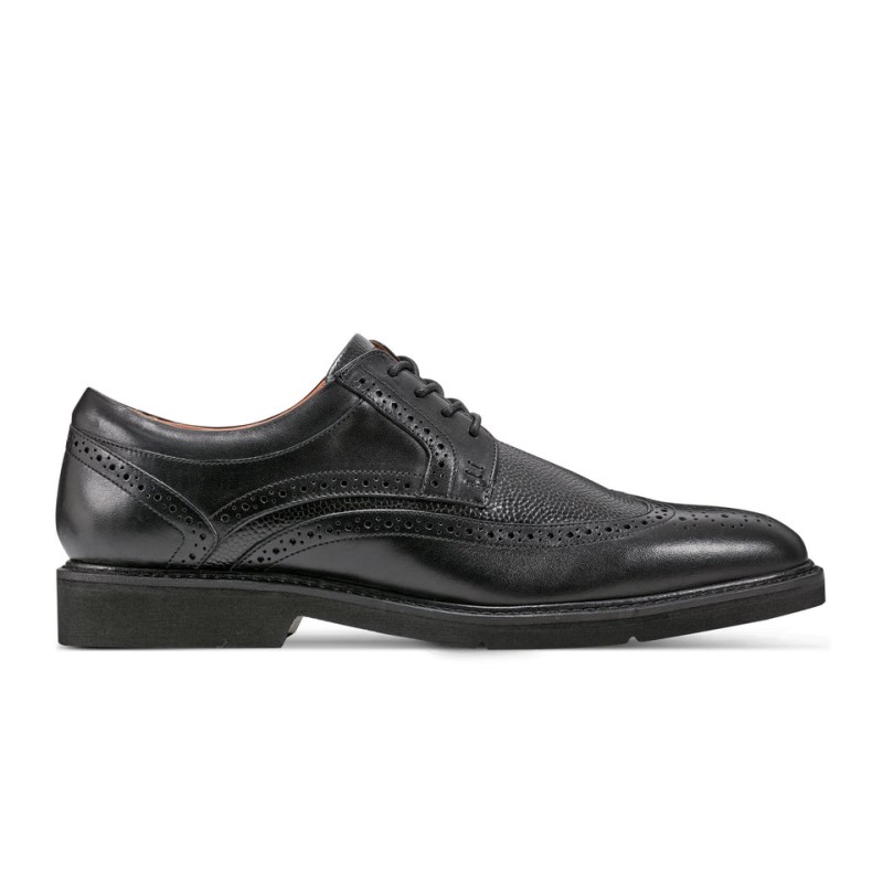 Men Rockport Fallo Dress Lace-up Almond Toe Oxford Shoes Black USA | EM4-42914