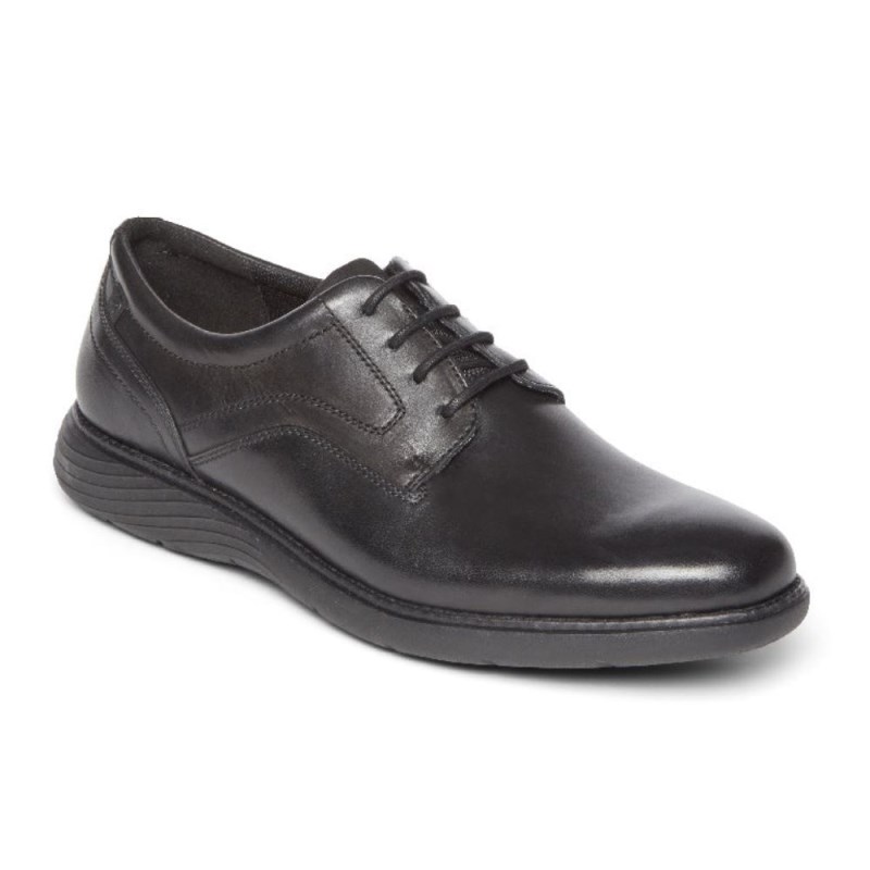 Men Rockport Garett Plain Toe Oxford Shoes Black USA | JO8-45524