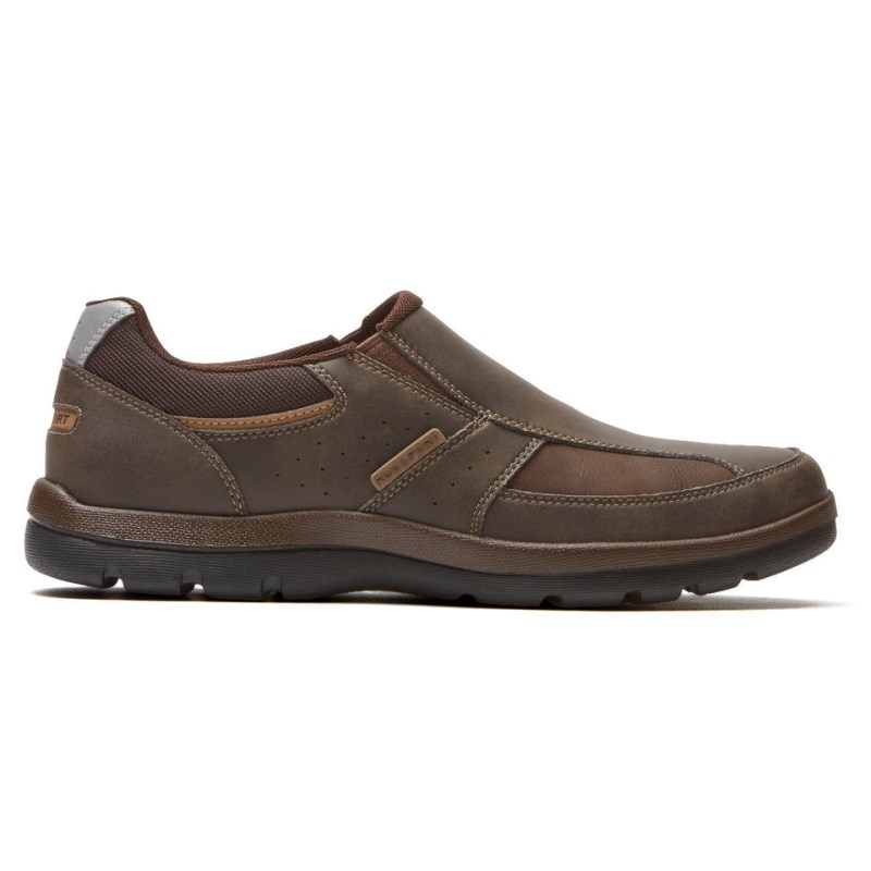 Men Rockport Get Your Kicks Slip-On Casual Shoes Brown USA | YF9-63466