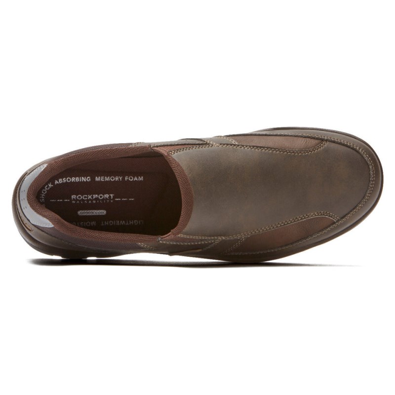 Men Rockport Get Your Kicks Slip-On Casual Shoes Brown USA | YF9-63466