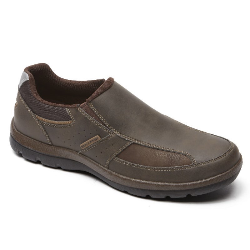 Men Rockport Get Your Kicks Slip-On Casual Shoes Brown USA | YF9-63466