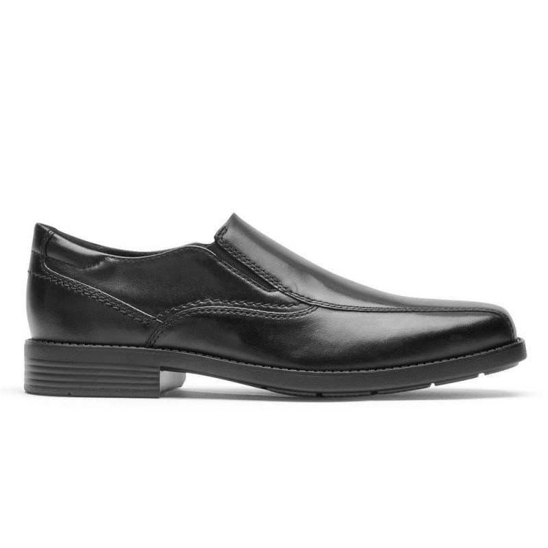 Men Rockport Greyson Bike Toe Slip-On Loafers Black USA | UC5-34753