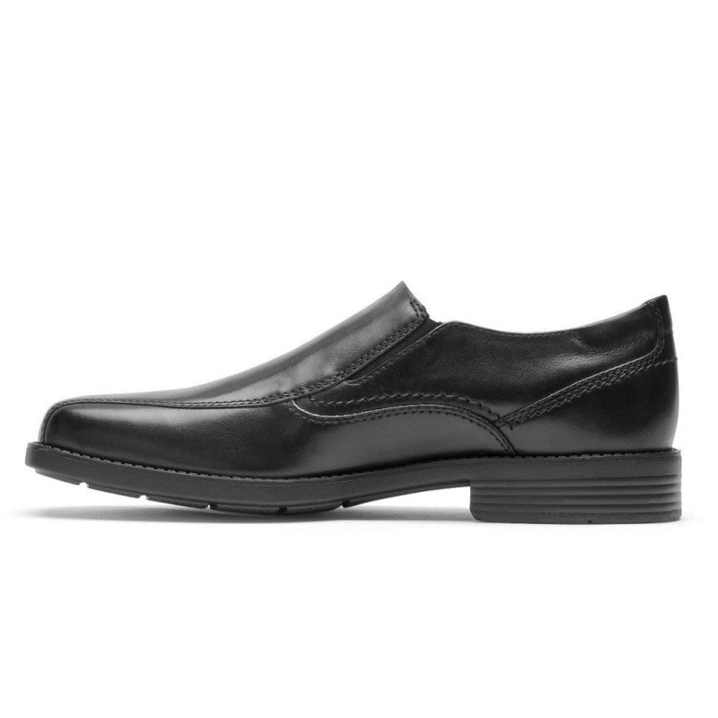 Men Rockport Greyson Bike Toe Slip-On Loafers Black USA | UC5-34753