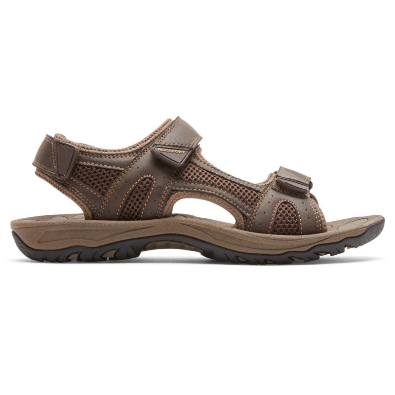 Men Rockport Hayes Quarter-Strap Sandals Brown USA | YH2-98709