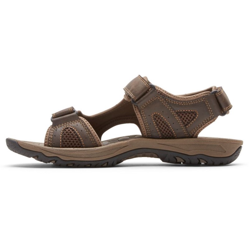 Men Rockport Hayes Quarter-Strap Sandals Brown USA | YH2-98709