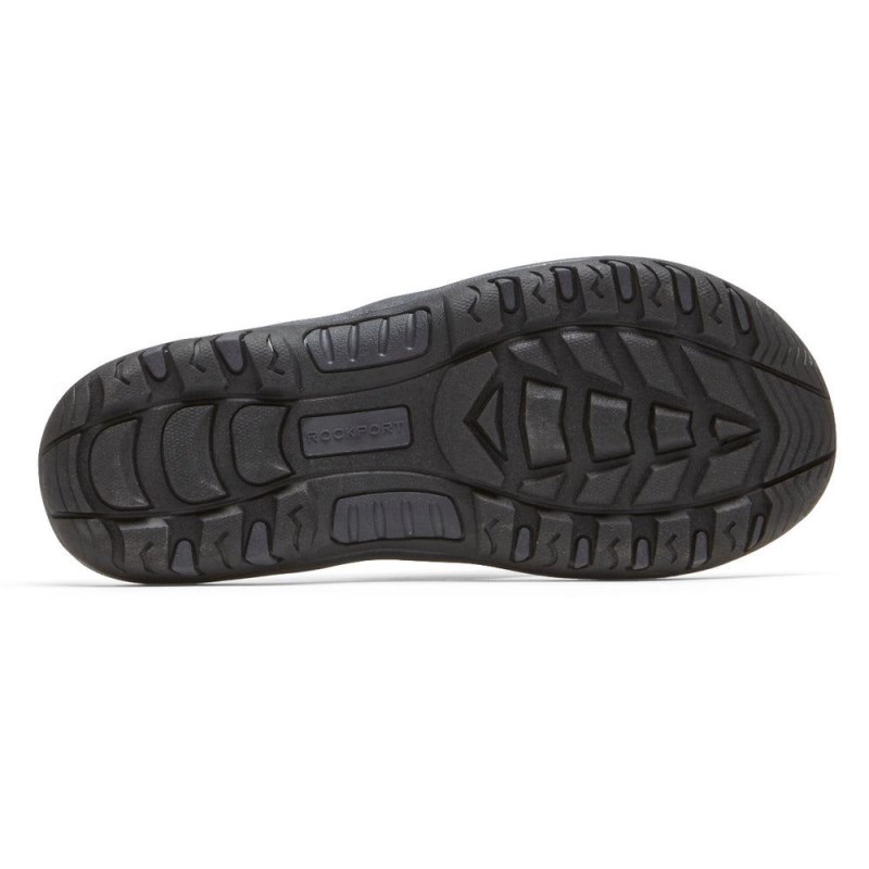 Men Rockport Hayes Thong Sandals Black USA | MQ1-60486