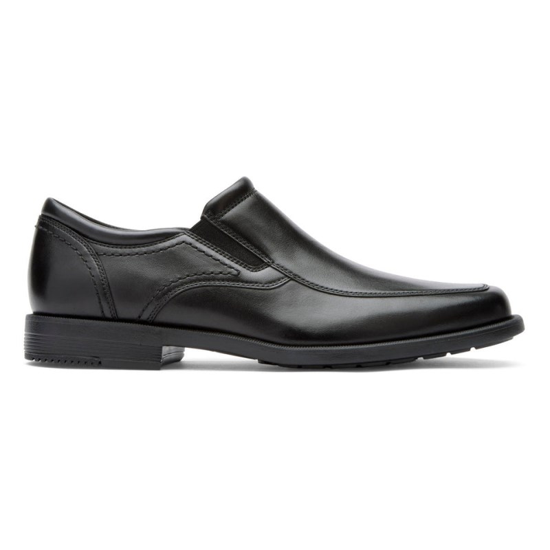 Men Rockport Isaac Slip-On Dress Shoes Black USA | UV9-09530