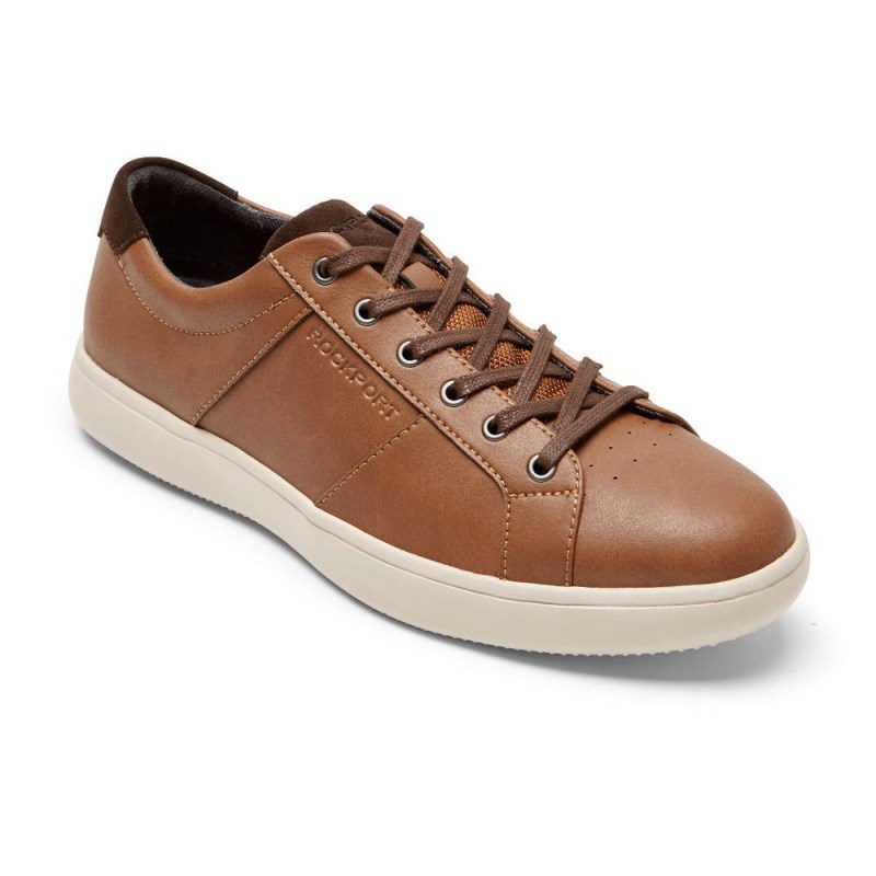 Men Rockport Jarvis Lace-to-Toe Sneakers Brown USA | PD4-93049