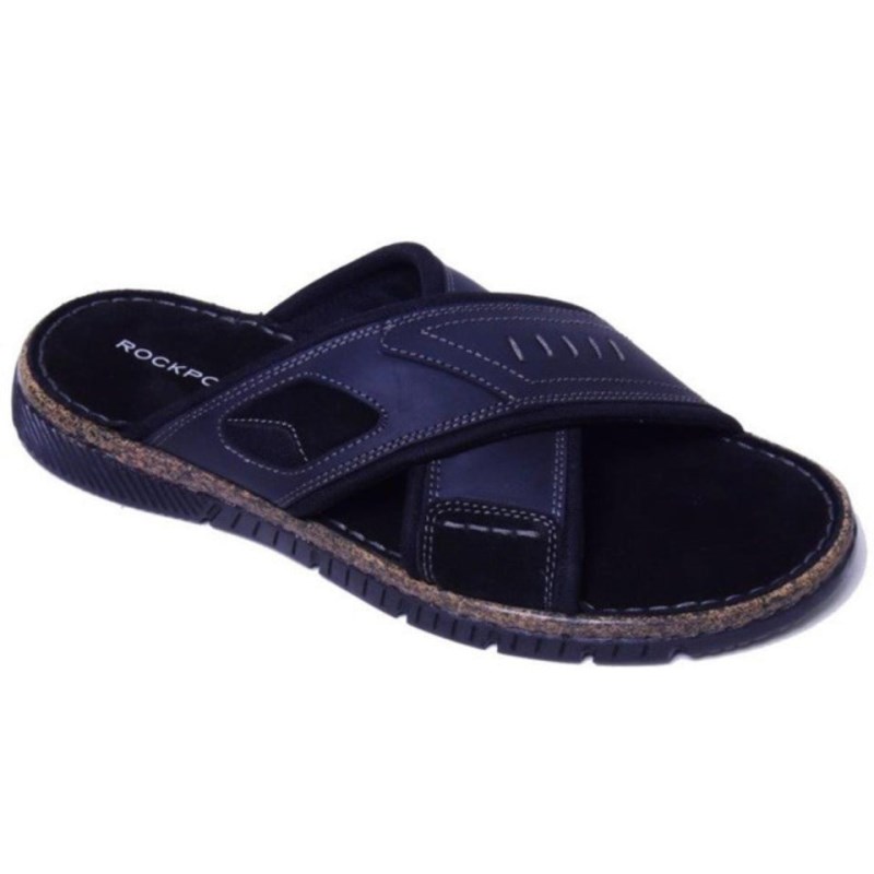 Men Rockport Jasper X Band Sandals Black USA | UJ3-11571