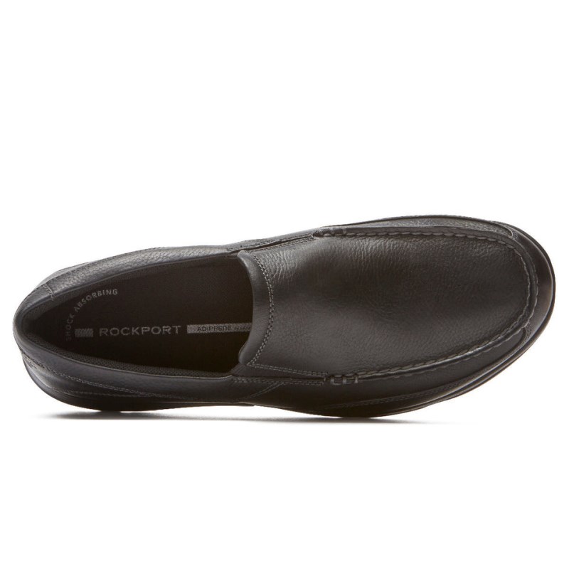 Men Rockport Junction Point Slip-On Loafers Black USA | CM3-63496