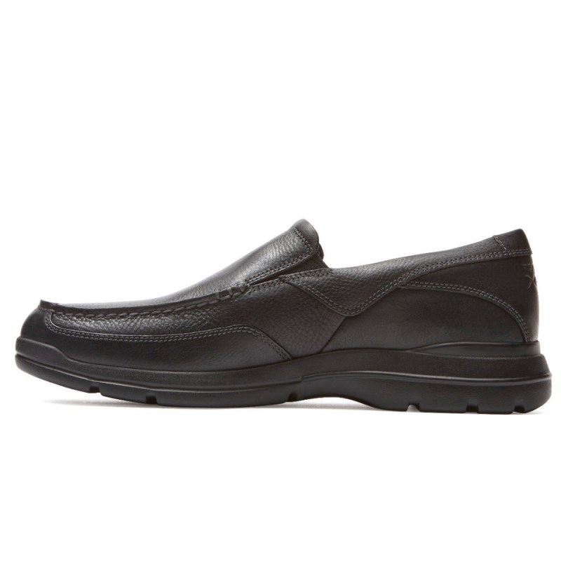 Men Rockport Junction Point Slip-On Loafers Black USA | CM3-63496