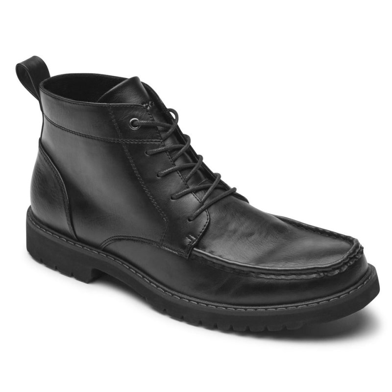 Men Rockport Kevan Work Boots Black USA | SW9-24862