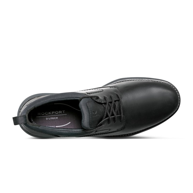 Men Rockport Lukah Lace-up Sneakers Black USA | HW7-55365