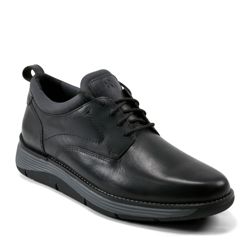 Men Rockport Lukah Lace-up Sneakers Black USA | HW7-55365