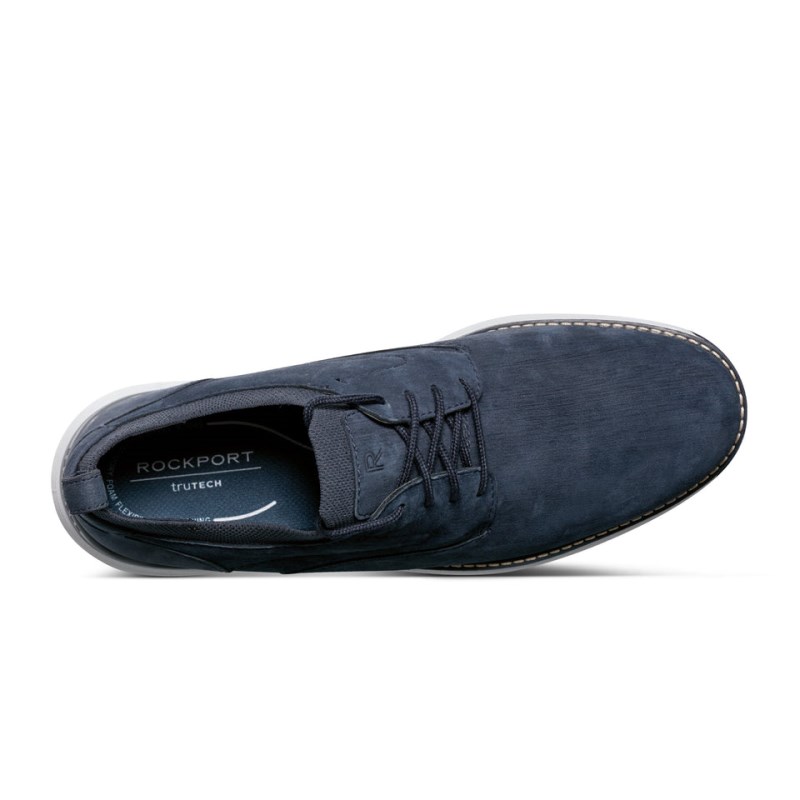 Men Rockport Lukah Lace-up Sneakers Dark Blue USA | DT3-68166