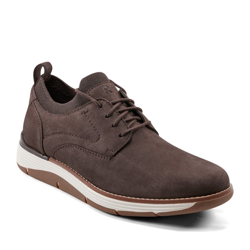 Men Rockport Lukah Lace-up Sneakers Dark Brown USA | II8-54935