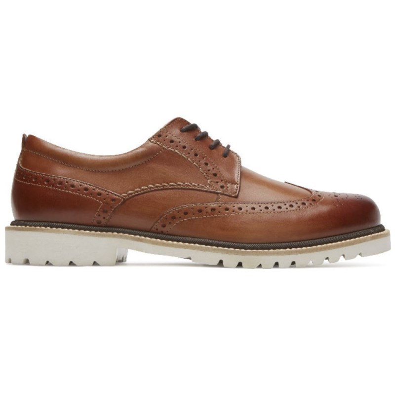 Men Rockport Marshall Wingtip Oxford Shoes Brown USA | QK4-88428