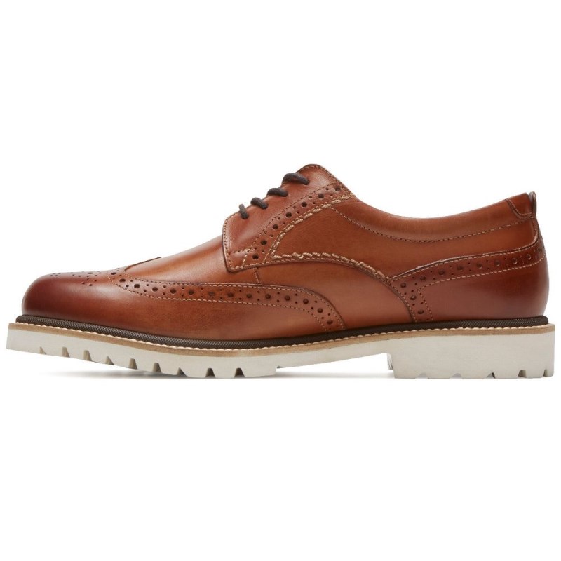 Men Rockport Marshall Wingtip Oxford Shoes Brown USA | QK4-88428