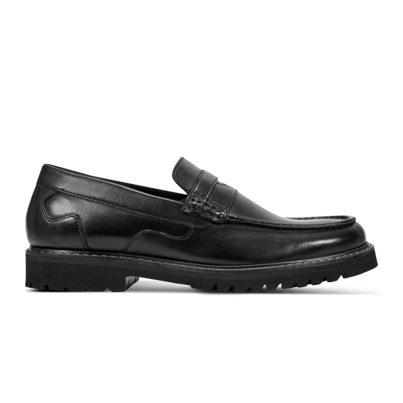 Men Rockport Maverick Penny Loafers Black USA | RZ4-67916