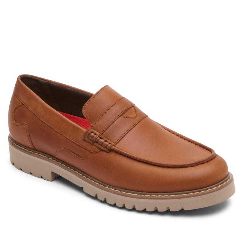 Men Rockport Maverick Penny Loafers Brown USA | GH1-45784