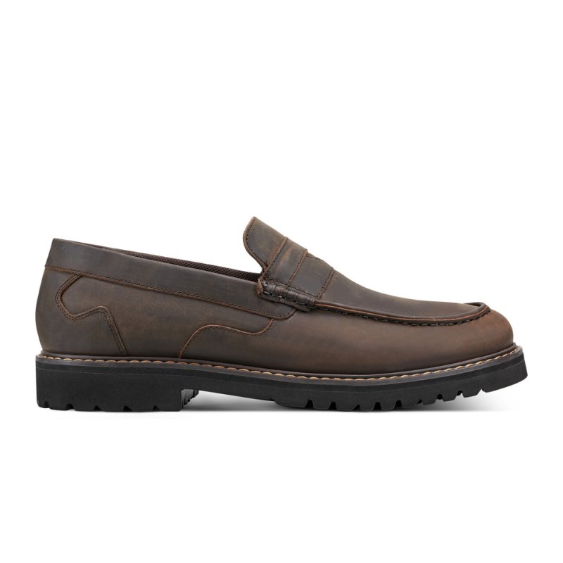 Men Rockport Maverick Penny Loafers Dark Brown USA | KU4-16921