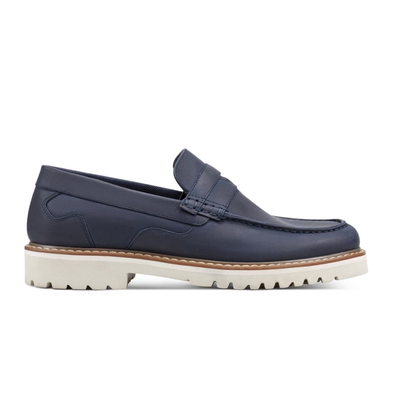 Men Rockport Maverick Penny Loafers Navy USA | BB4-26942