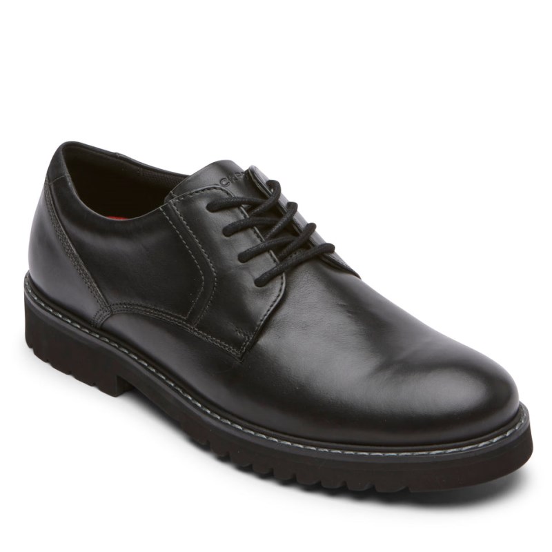 Men Rockport Maverick Plain Toe Oxford Shoes Black USA | RA9-72167