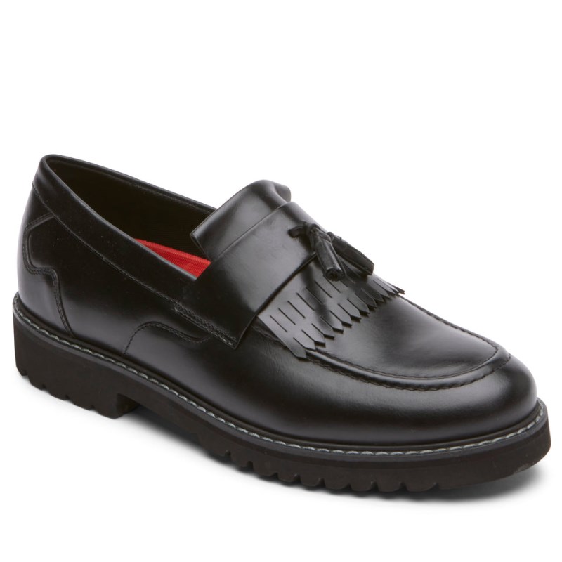 Men Rockport Maverick Tassel Loafers Black USA | NN8-30933