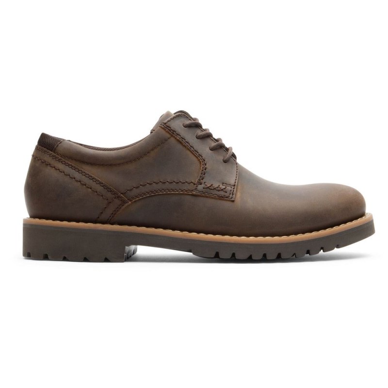 Men Rockport Mitchell Oxford Shoes Dark Brown USA | AX9-55655