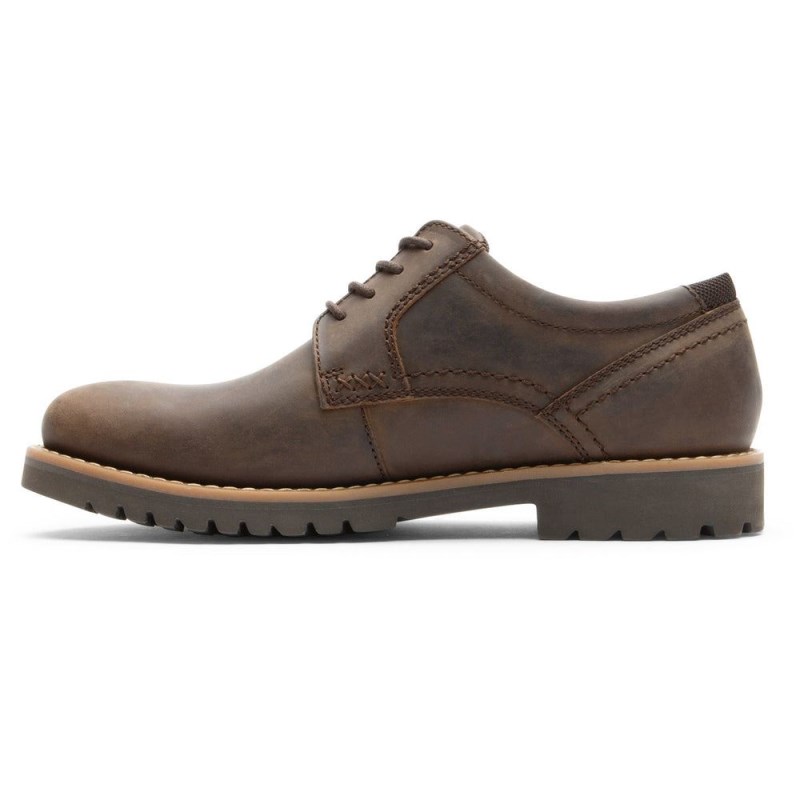 Men Rockport Mitchell Oxford Shoes Dark Brown USA | AX9-55655