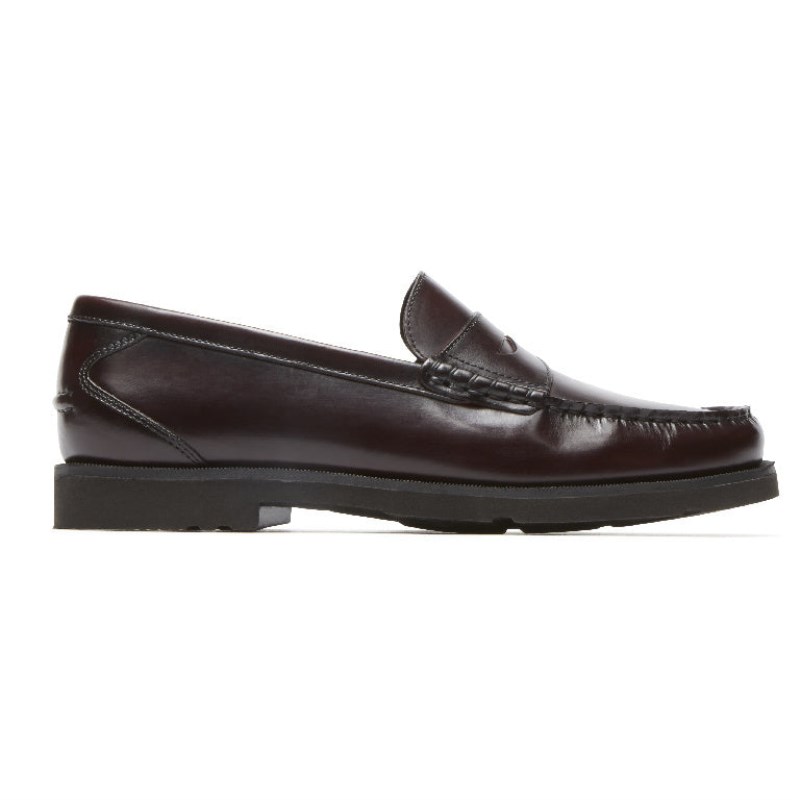 Men Rockport Modern Penny Loafers Burgundy USA | LU0-17721