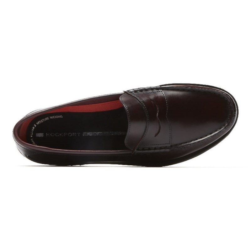 Men Rockport Modern Penny Loafers Burgundy USA | LU0-17721