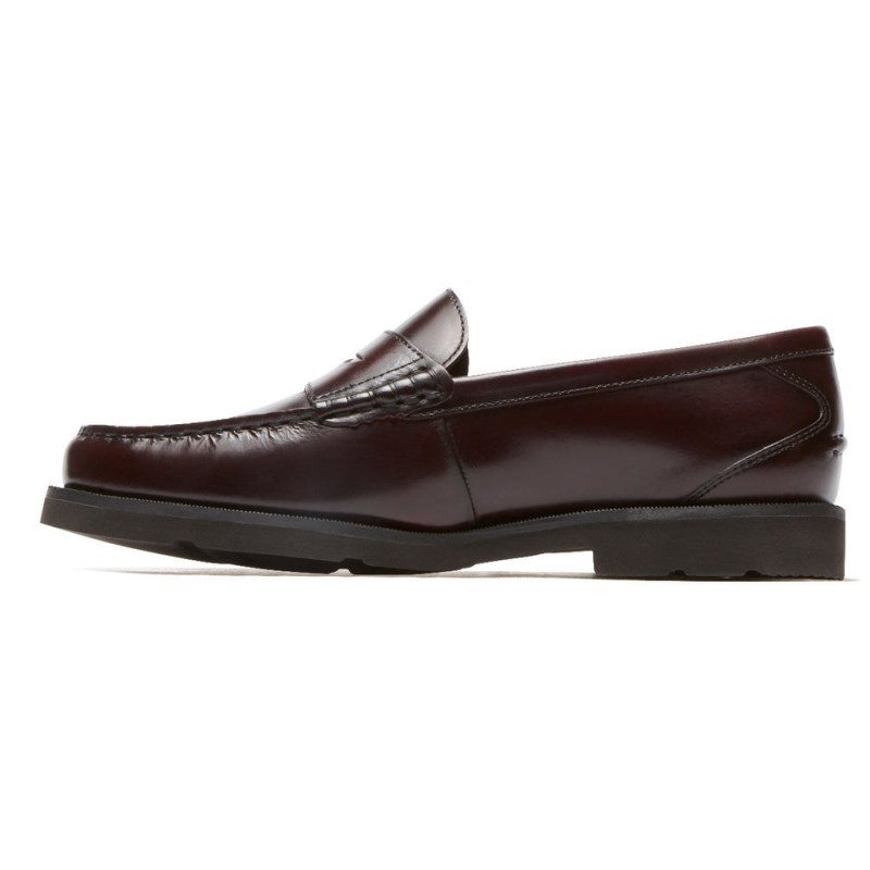 Men Rockport Modern Penny Loafers Burgundy USA | LU0-17721