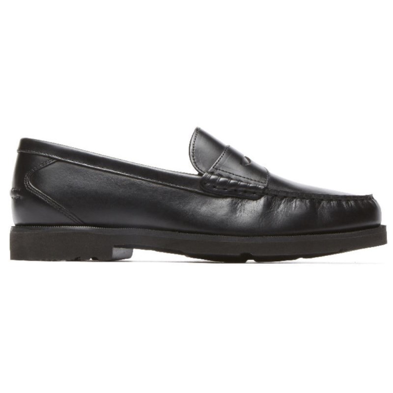 Men Rockport Modern Prep Penny Loafers Black USA | GP5-38693