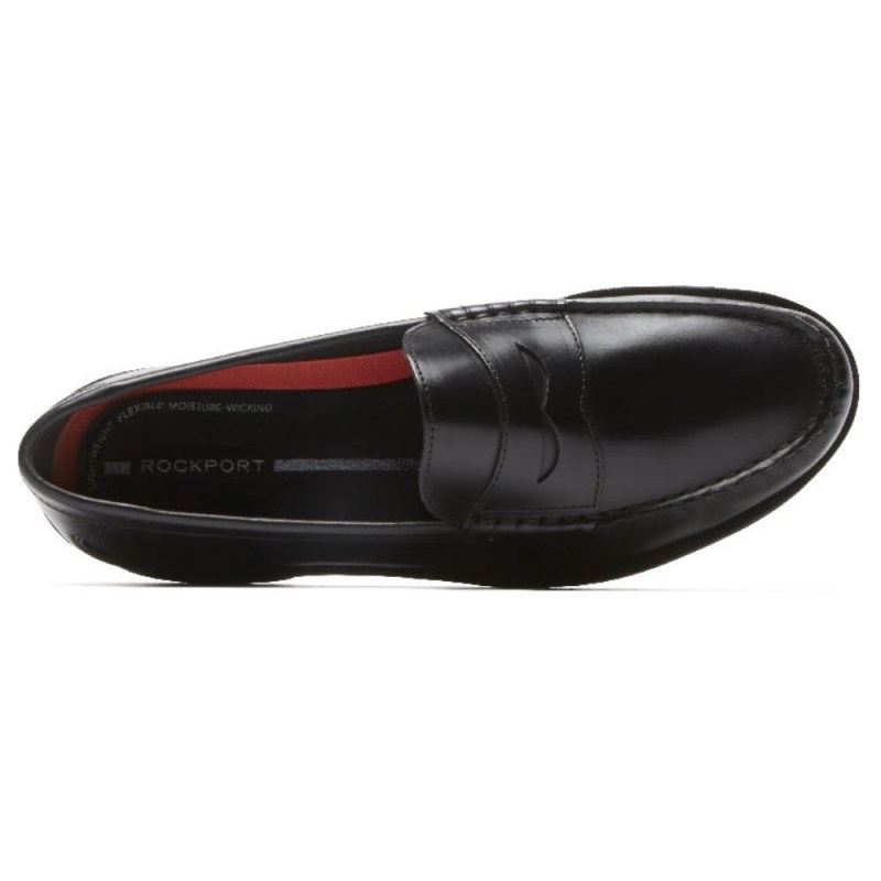 Men Rockport Modern Prep Penny Loafers Black USA | GP5-38693