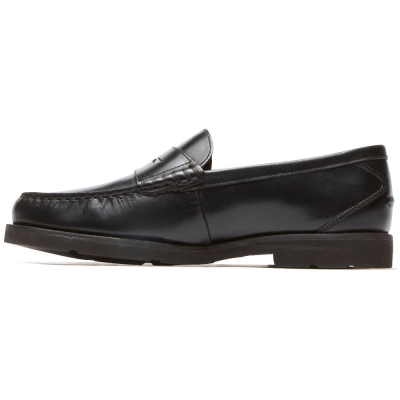 Men Rockport Modern Prep Penny Loafers Black USA | GP5-38693