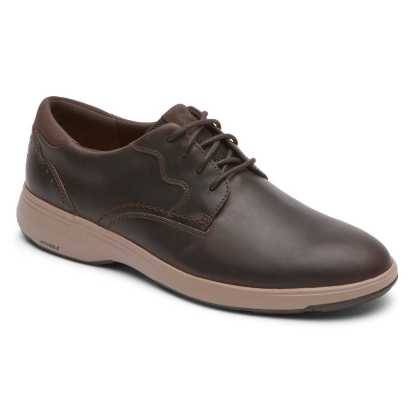 Men Rockport Noah Oxford Shoes Dark Brown USA | RJ8-11761