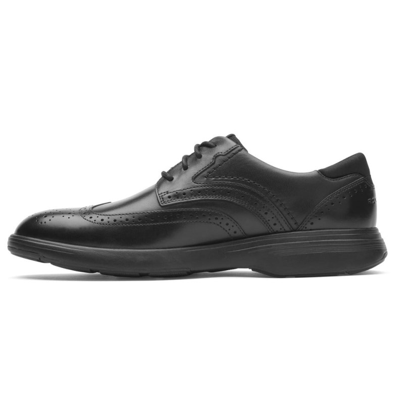 Men Rockport Noah Wing Tip Walking Shoes Black USA | WP7-16531