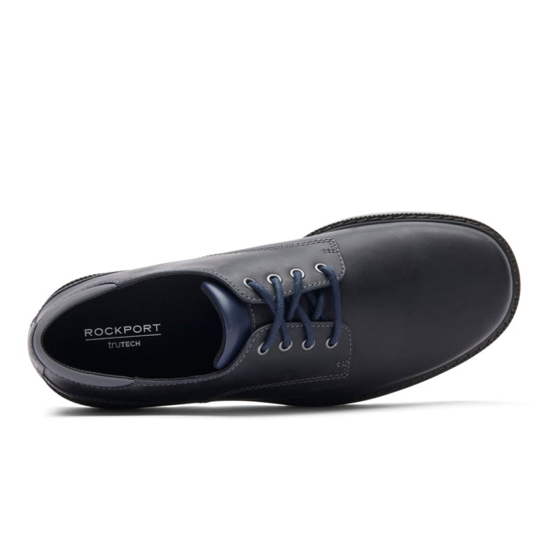 Men Rockport Northfield Waterproof Oxford Shoes Navy USA | VK9-46964