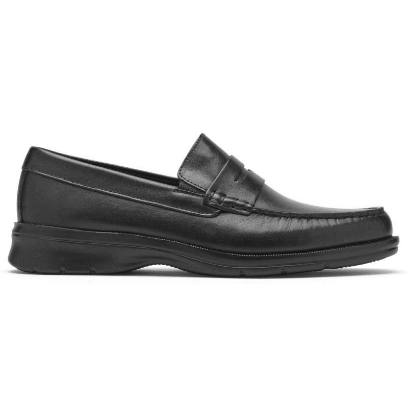 Men Rockport Palmer Penny Loafers Black USA | YD8-06450